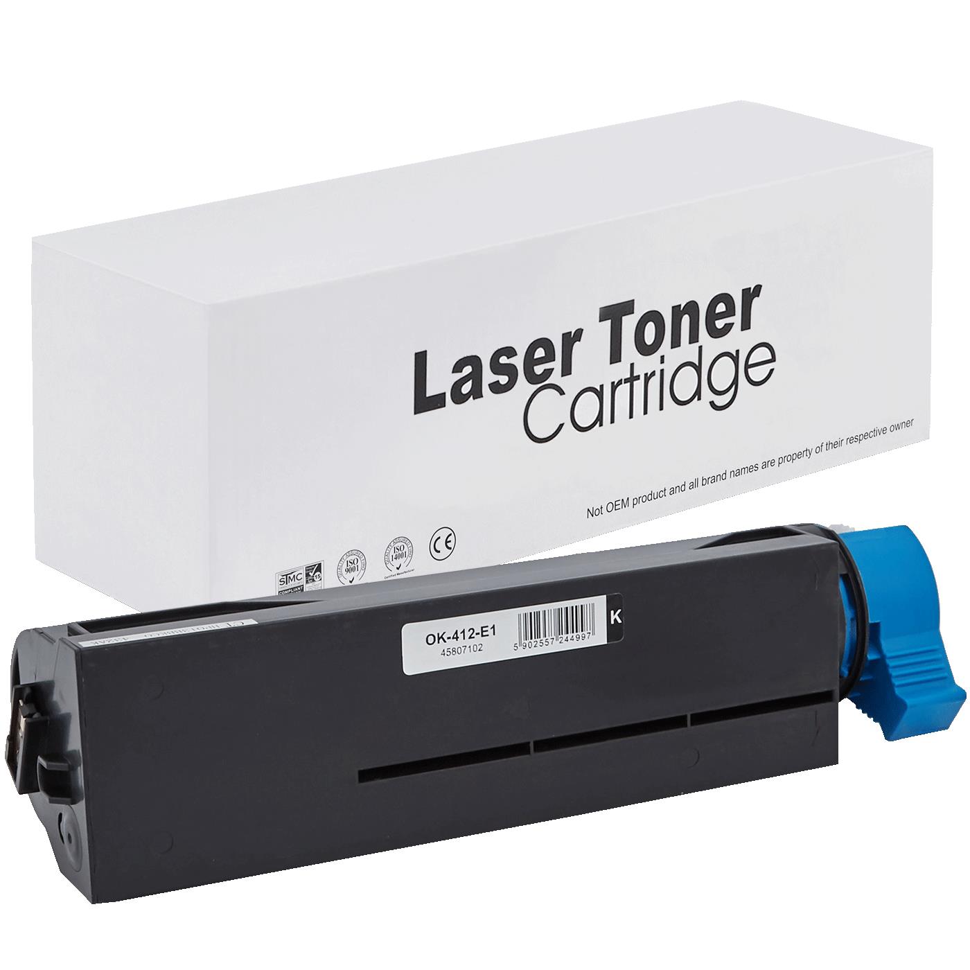 съвместима тонер касета за принтери и печатащи устройства на Oki MB 562 DNW Toner OK-412 | 45807102. Ниски цени, прецизно изпълнение, високо качество.